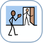 First Links, After the therapy session, image of people at a door First Links, After the therapy session, image of people at a door