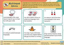 Multilingual advice sheet Multilingual advice sheet